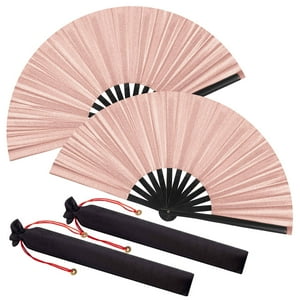 Abanico De Seda Plegable A Mano Maitys Chinese Tai Ji Fan 34 X 63,5 Cm