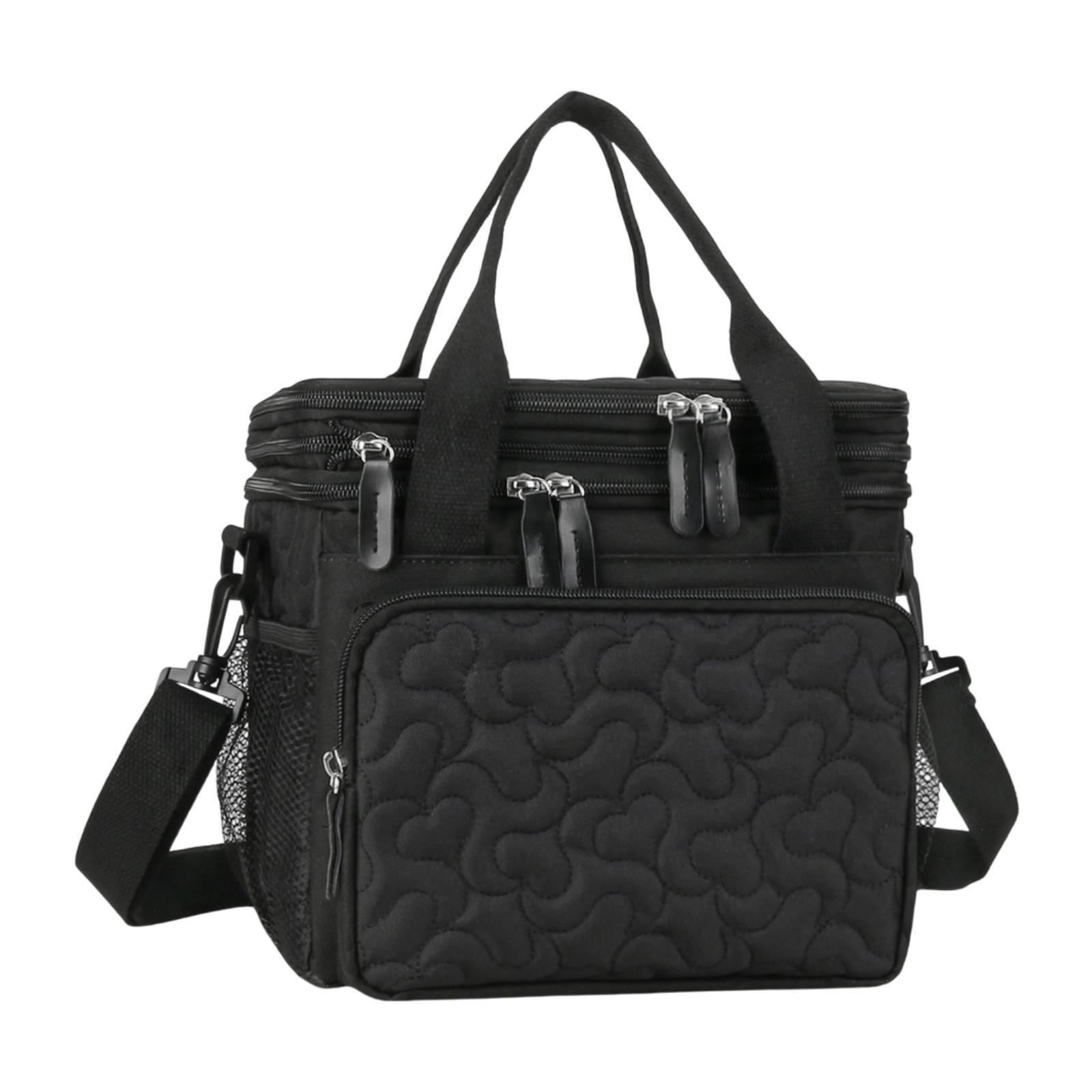 Ioensy - Bolsa De Refrigerador Aislada Comida Caliente O Fría Bolsa Termal Para El Trabajo De Senderismo De Playa Negro