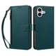 thumbnail image 1 of Funda Tipo Billetera para iphone17 con Soporte y Bolsillo con Cierre Verde, 1 of 1