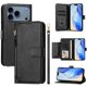 thumbnail image 1 of Funda Billetera Cremallera para iPhone 17 Pro Max con Porta Tarjetas, Soporte y Correa Negro, 1 of 5