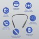 thumbnail image 4 of Audífonos inalámbricos Bluetooth tipo neckband CXPSUE con 60 h de reproducción, 4 of 7