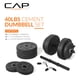 thumbnail image 2 of Juego de mancuernas de cemento ajustables CAP Barbell de 40 kg con revestimiento de vinilo, 2 of 7
