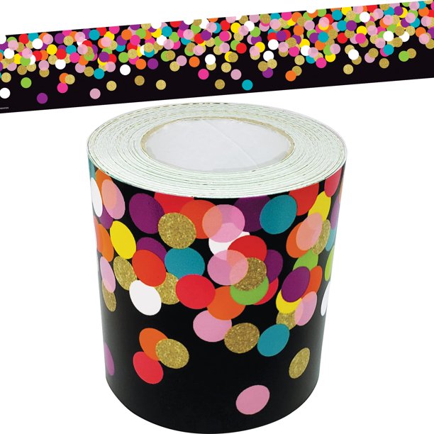 Borde decorativo de Teacher Created Resources 15 m confeti