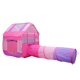 thumbnail image 1 of 2-en-1 Túnel Para Ni?os Emergente Tienda De Juegos Para Interiores Al Aire Libre Casa De Castillo Bola De Juguete 120x120x130cm Rosa Rosa, 1 of 3