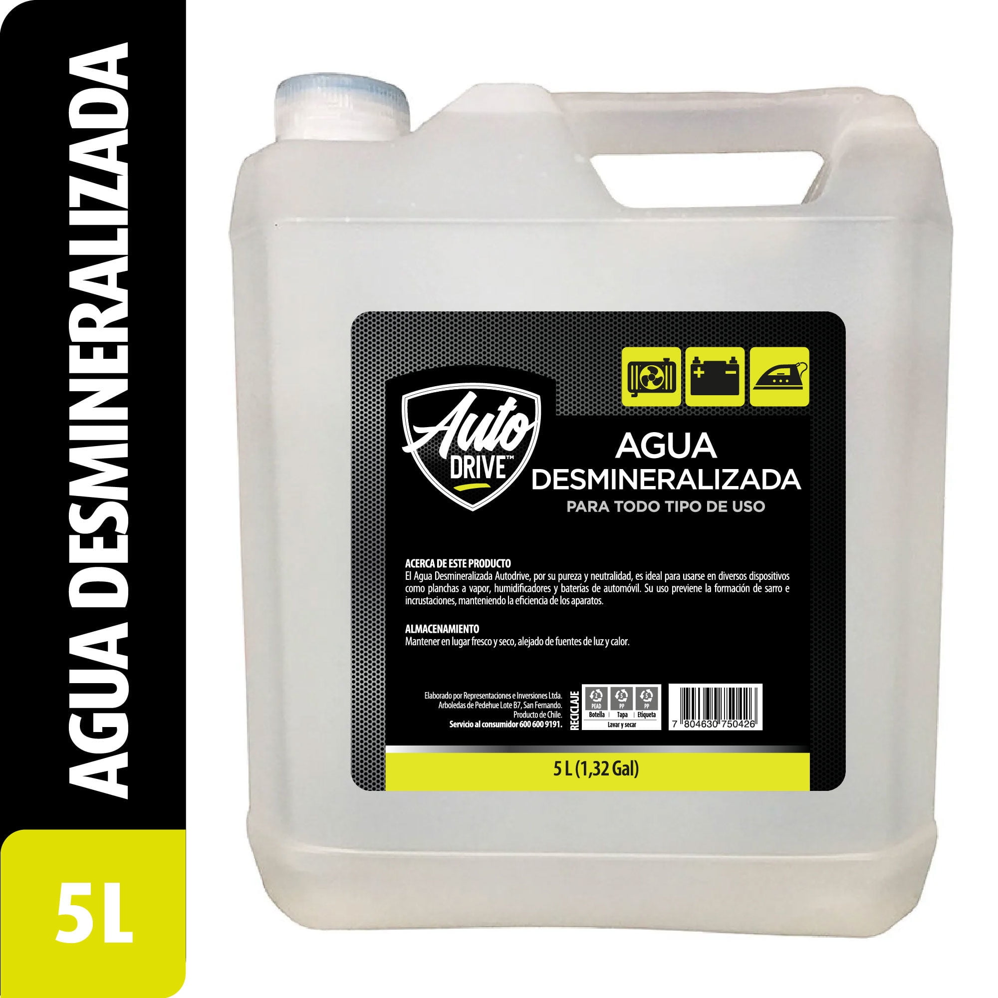 Agua Desmineralizada 5 L Autodrive