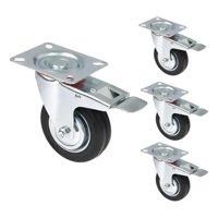 Genérico - X4 Ruedas Giratorias Ruedas Frenos Para Muebles 4 Pulgadas