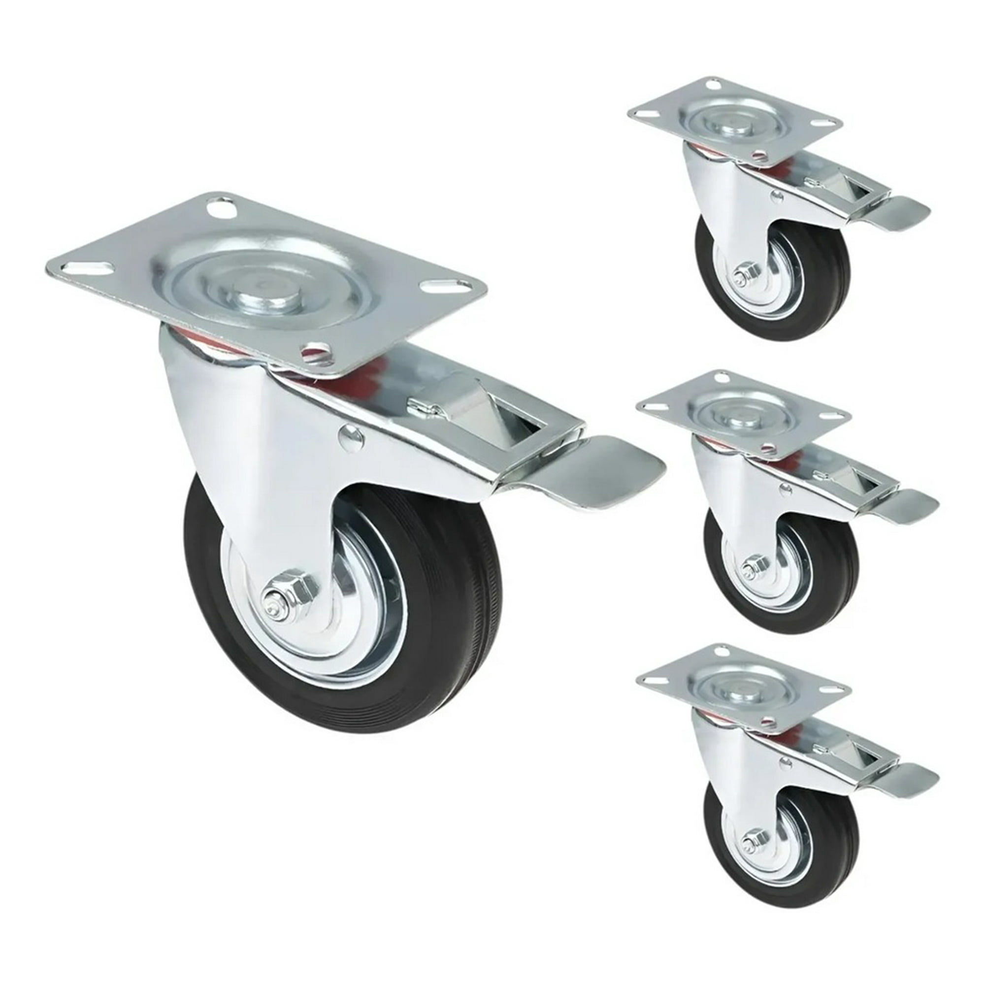 Genérico - X4 Ruedas Giratorias Ruedas Frenos Para Muebles 4 Pulgadas