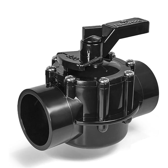 Válvula desviadora para piscina FibroPool de 2 vías, CPVC Posi-Close de 2 pulgadas