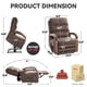 thumbnail image 1 of Power Brown Chenille Lift Recliner Chair Dual Motor Infinite Position Up to 350 LBS with Solid Wood Armrests, Heat Massage and Heavy Duty Motion Mechanism, 1 of 3