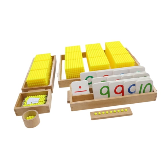 Juguetes Matemáticos Montessori, Material Didáctico de Matemáticas, Decimal, Conceptos Numéricos para Enseñar, Juguetes Educativos Clásicos Pa sin alfombra