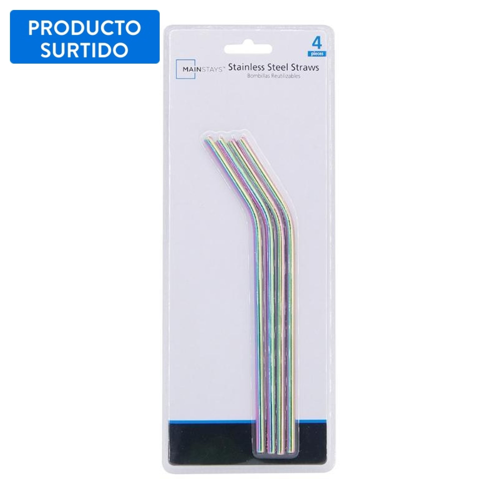 Set De Bombilla 4 Piezas Acero Inoxidable Tornasol, Color Surtido 1 Un Haus