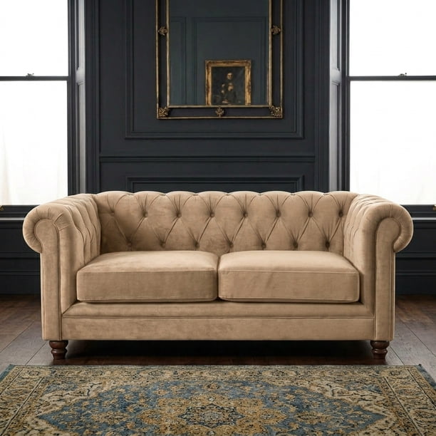 Sofa Florencia 2C Tela Velvet Beige