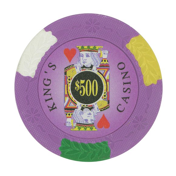 Fichas de póker Playzaic King's Casino de compuesto de arcilla, 14 g, paquete de 50
