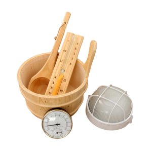 Ioensy - Juego De Accesorios Para Sauna, Regalos, Maceta Versátil Y Resistente Para Baño, Bañera, Lámpara Redonda