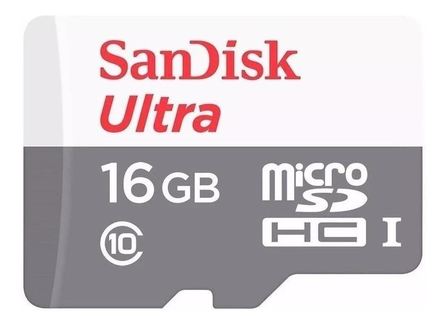 Sandisk - Tarjeta De Memoria Microsd 16 Gb Con Adaptador