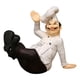 thumbnail image 5 of 1x Resina Chef Estatuilla Estatua Adornos Bar Restaurante Cocina Café Decoración 15.5x25x21cm, 5 of 5