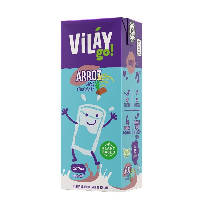 Bebida De Arroz Sabor Chocolate 200 ml Vilay