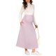 thumbnail image 2 of Falda de Maternidad INSPIRE CHIC con Bolsillos Sobre el Vientre Maxi Cintura Alta Línea A Sólida Elástica para Trabajo Ropa de Oficina Elástica X-Large Rosa, 2 of 6