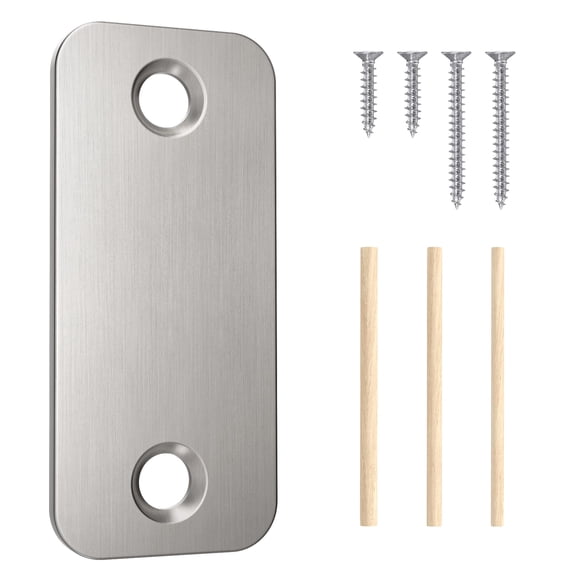 Placa cubreagujero para puerta SHINY HANDLES de acero inoxidable 2,5 x 6 cm