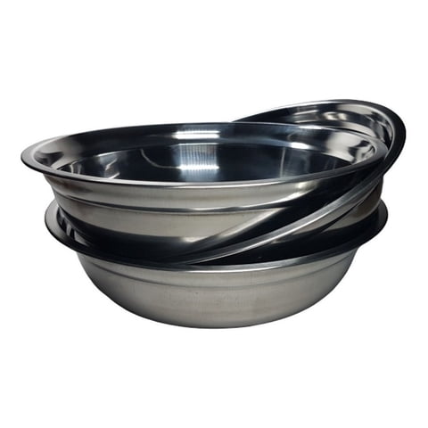 Genérico - Pack 3 Bowls Fuentes Acero Inoxidable 27Cm Reposteria Cocina