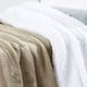 thumbnail image 3 of Manta Sherpa Blanket Genteele, supersuave y reversible, color marrón y blanco, 3 of 6