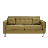 Bodevir - Sofa New Retro 3C Felpa 12 Verde Musgo