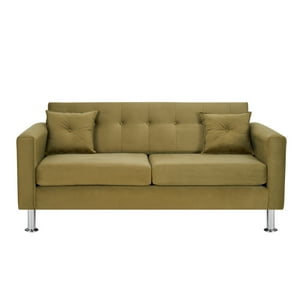 Bodevir - Sofa New Retro 3C Felpa 12 Verde Musgo