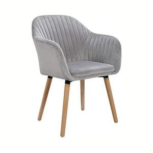 Klik Muebles - Butaca Sitial Diamante Terciopelo - Gris