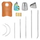 thumbnail image 5 of Kit De Agujas De Cuero Escudo De Dedo Mano DIY Anillos De Dedal De Metal Profesional, 5 of 5