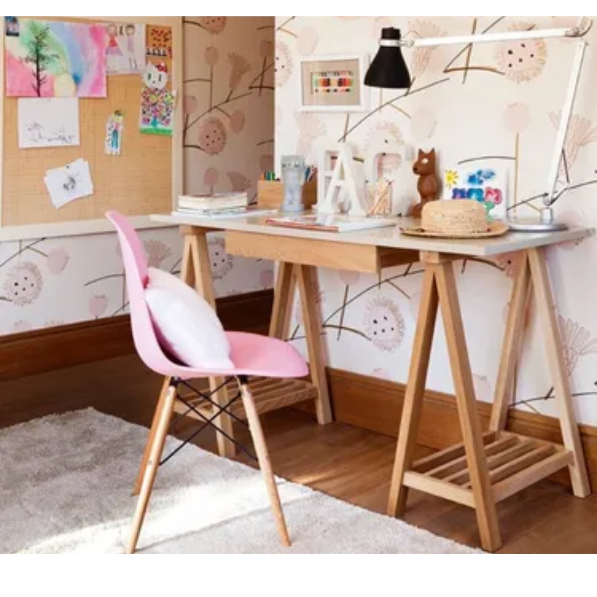 Portal Center - Silla De Comedor Eames Clasica Rosada