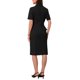 thumbnail image 3 of INSPIRE CHIC Vestido de Mujer con Falso Envoltorio, Cuello con Solapa, Manga Corta, Vestido Lápiz para Oficina, Talla L, Negro, 3 of 5