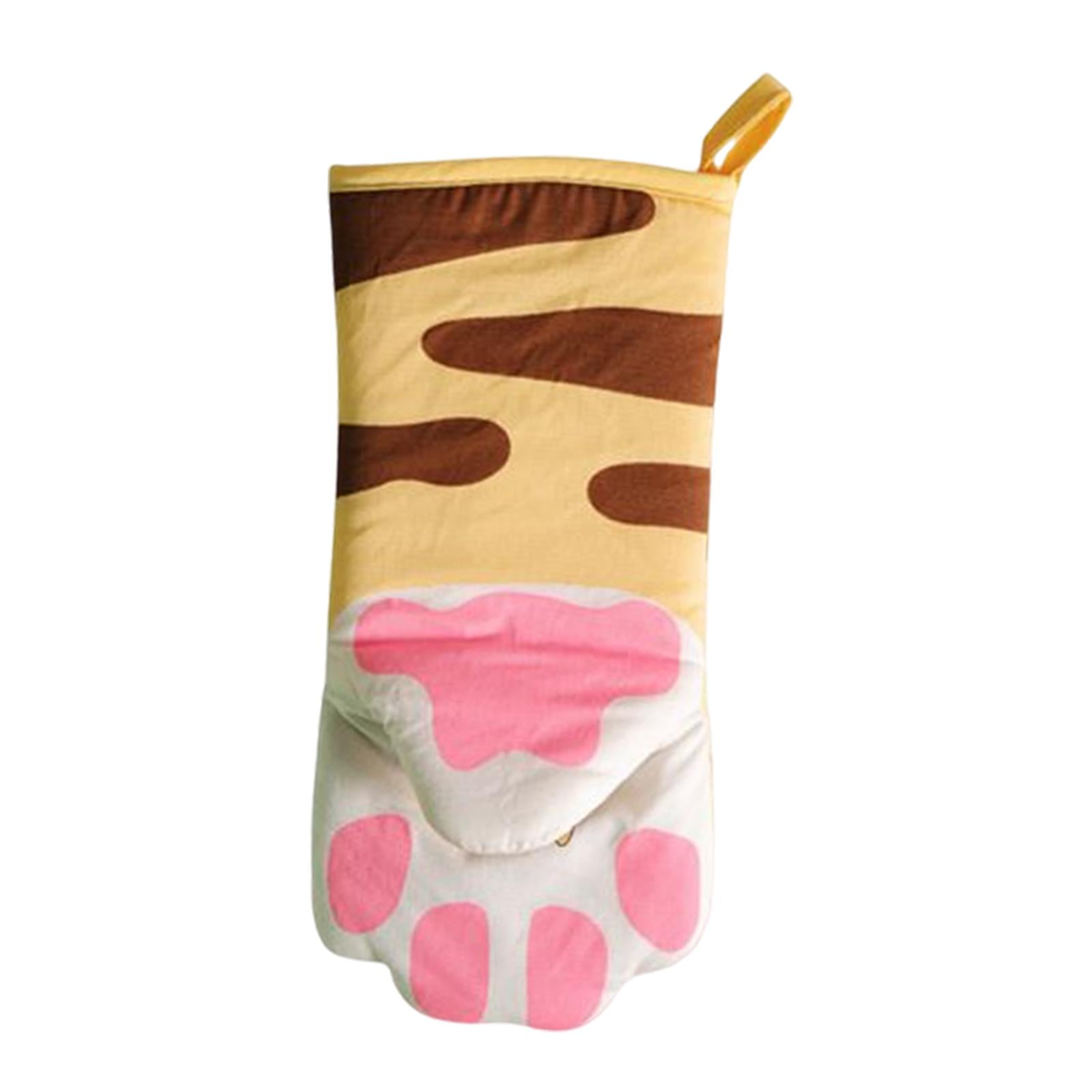 Bothyi - Guantes De Horno De Microondas En Forma De Gato Portátil Acogedor Para Barbacoa Hogar Hornear A