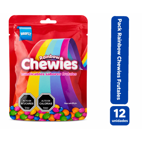 Pack 12 Rainbow Chewies Doypack 90g