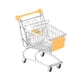 thumbnail image 5 of Mini carrito de compras, organizador de escritorio, adorno decorativo, divertido material de oficina, mini juguete de almacenamiento de supermercado, amarillo, 5 of 5