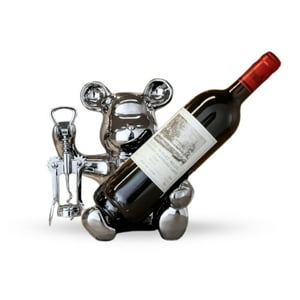 Santú Home & Deco - Soporte Para Botellas Vino Y Destapador Osito