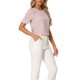 thumbnail image 4 of Blusa Floral de Manga Corta con Cuello Redondo y Fruncido para Mujer INSPIRE CHIC Rosa Floral L, 4 of 6