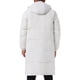thumbnail image 2 of Abrigo acolchado con diseño de rombos INSPIRE CHIC para hombre, chaqueta larga de invierno con capucha desmontable y cierre completo, color blanco, 2 of 3