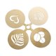 thumbnail image 1 of Juego De 4 Plantillas Para Café, Manualidades, Plantillas Para Arte Con Leche, Para Capuchino, Pastel, Galleta, Color Dorado, 1 of 5