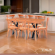 thumbnail image 2 of Comedor Mesa Color Madera y Metal Cross 180x90 + 8 Silla Crossback Madera Rattan Natural, 2 of 8