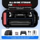 thumbnail image 4 of Bolsa de almacenamiento portátil dividida para Switch 2, estuche de viaje de carcasa dura con gran capacidad, capas desmontables y correa ajustable, compatible con consola/dock/accesorios, 4 of 9