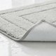thumbnail image 4 of REGALWOVEN Alfombra de baño geométrica, alfombra de baño extra suave y absorbente, alfombra de baño antideslizante de color sólido gris claro 16" x 24", 4 of 7