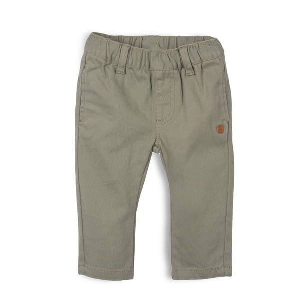 Pantalón Bebé Niño Bolsillos Cintura Elasticada Verde Pillin