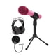 thumbnail image 1 of Micrófono SAMSON Q2U USB XLR cardioide rosa con paquete, 1 of 7