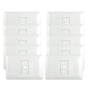 Genérico - Pack 10 Toma Rj45 Red Internet Blanco