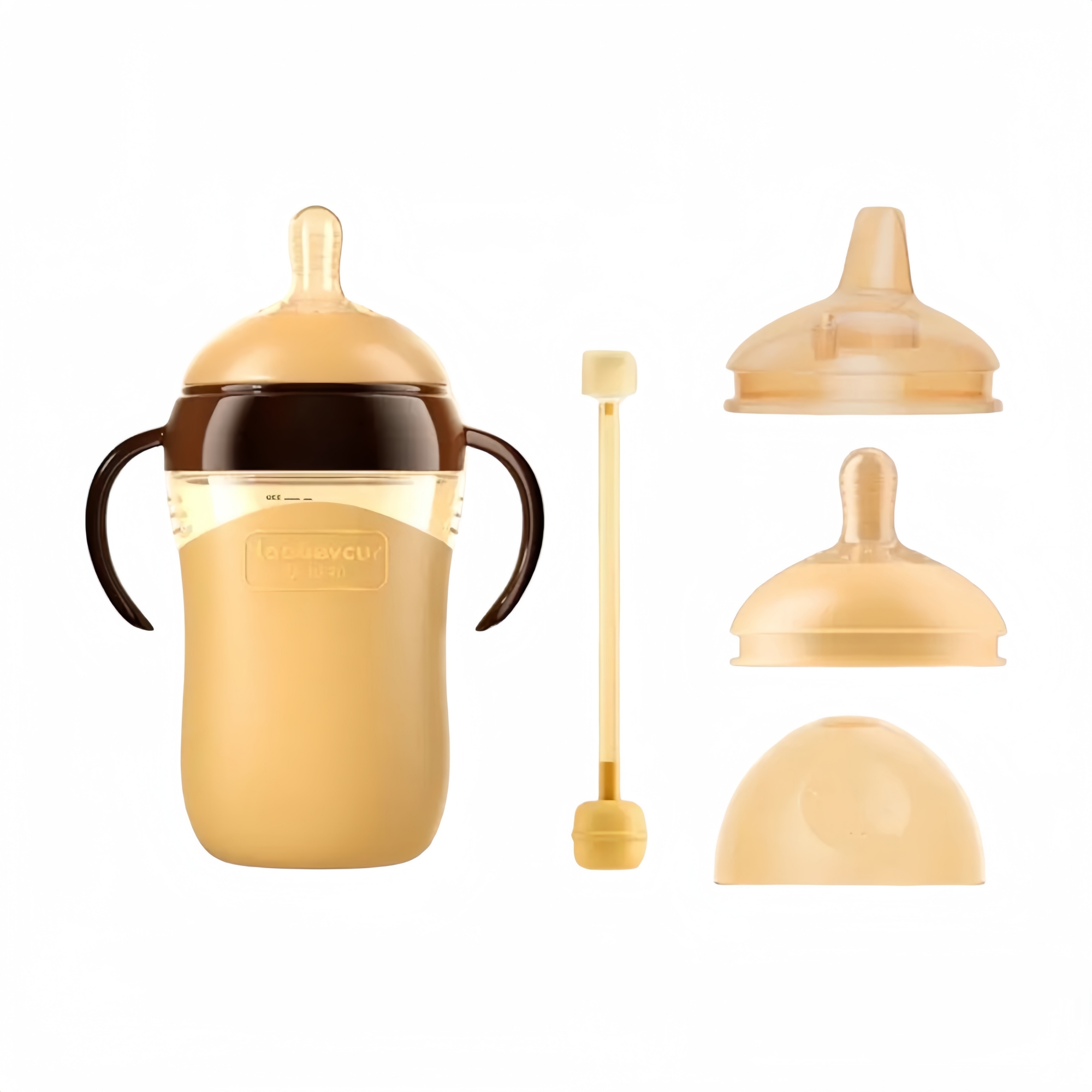 Mamadera 240Ml Con 3 Chupetes Y 1 Cepillo De Limpieza By Lubabycas