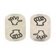 thumbnail image 2 of 2 piezas de adivinar los dedos juego divertidos dados de piedra, papel y tijera de entretenimiento, 2 of 5