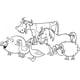 thumbnail image 1 of Decomural Farm Animals Pig Cow Horse WS-17976, 1 of 2