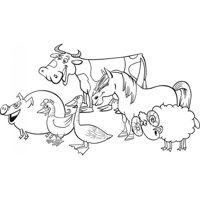 Rienda Libre Graphics - Decomural Farm Animals Pig Cow Horse Ws-17976