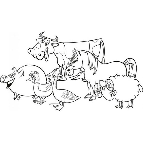 Decomural Farm Animals Pig Cow Horse WS-17976