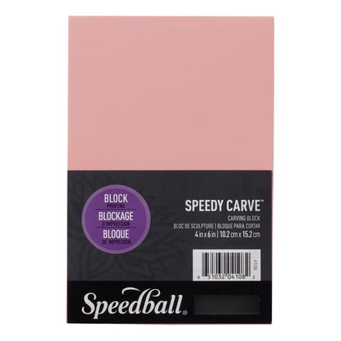 Speedball - Goma Para Grabado Speedy-Carve Rosada 10X15Cm